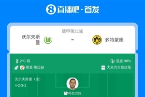 多特vs狼堡首发：吉拉西、小贝林厄姆先发，阿穆拉、埃里克森出战