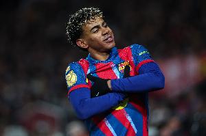 亚马尔92场西甲24球，是21世纪五大联赛19岁以下进球最多的球员